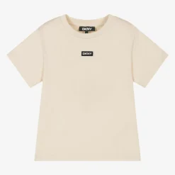 DKNY Beige Organic Cotton T-Shirt Best