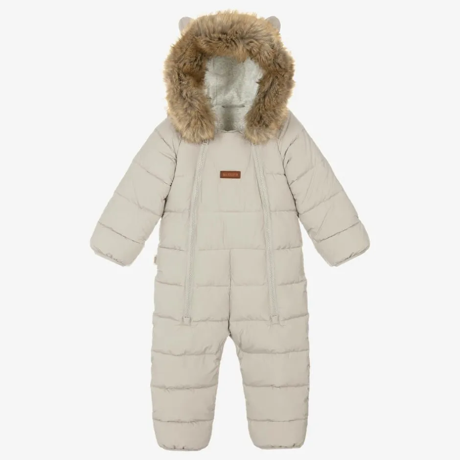 Töastie Beige Padded Snowsuit