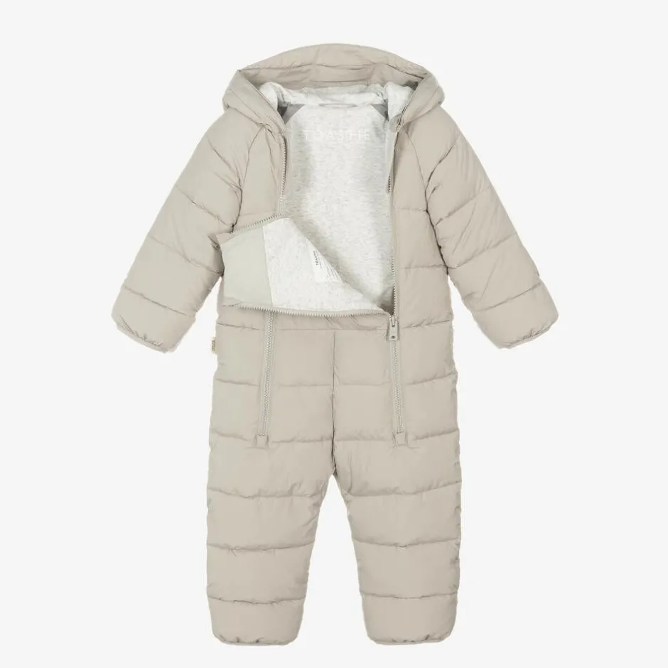 Töastie Beige Padded Snowsuit