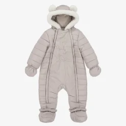 Mayoral Newborn Beige Padded Teddy Snowsuit Hot