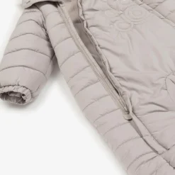 Mayoral Newborn Beige Padded Teddy Snowsuit Hot