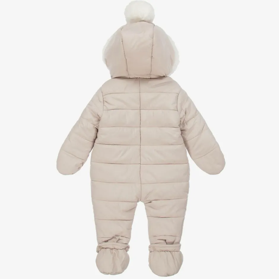 iDO Mini Beige Puffer Snowsuit Online