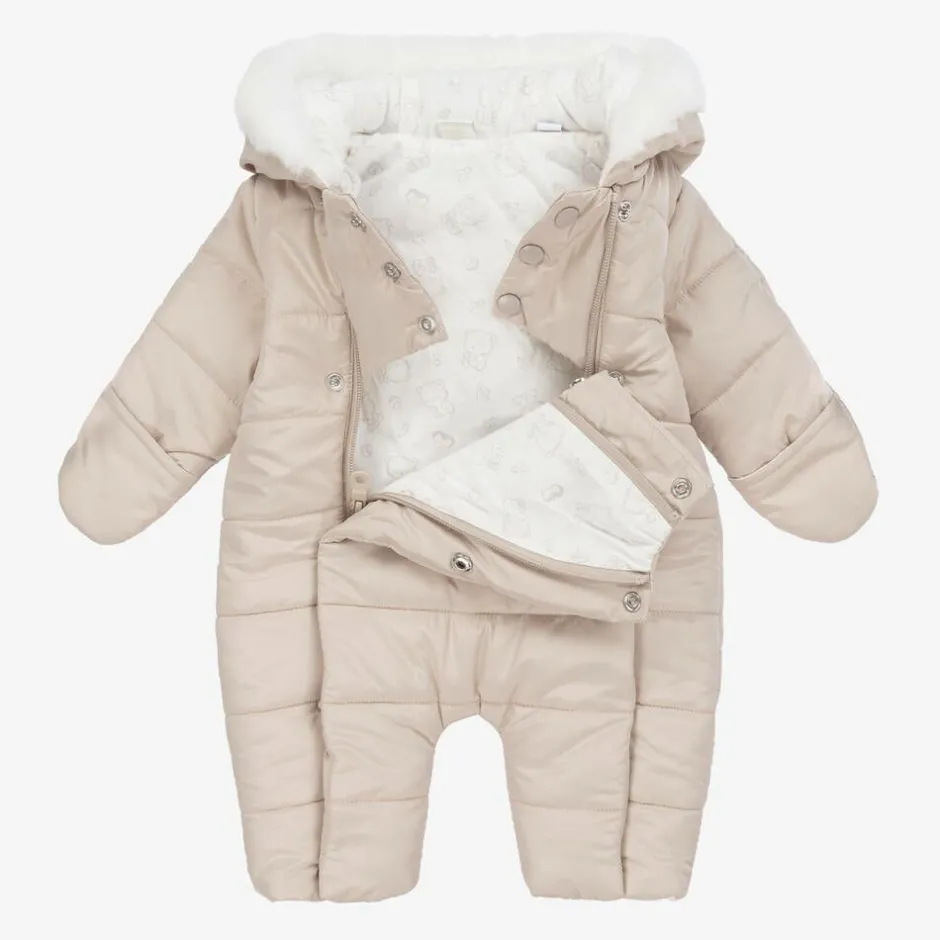 iDO Mini Beige Puffer Snowsuit Online