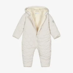 Tutto Piccolo Beige Quilted Baby Snowsuit Sale