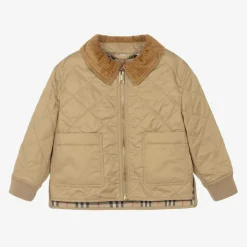 Burberry Beige Quilted Jacket Online