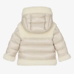 Moncler Enfant Beige Sherpa & Down Hooded Dofi Jacket Outlet