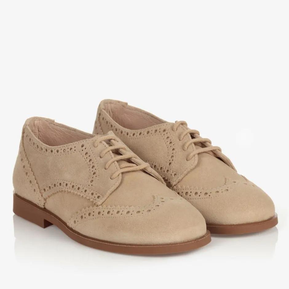 Childrens Classics Beige Suede Brogues Sale