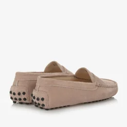 Tods Beige Suede Leather Moccasins