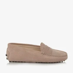 Tods Beige Suede Leather Moccasins