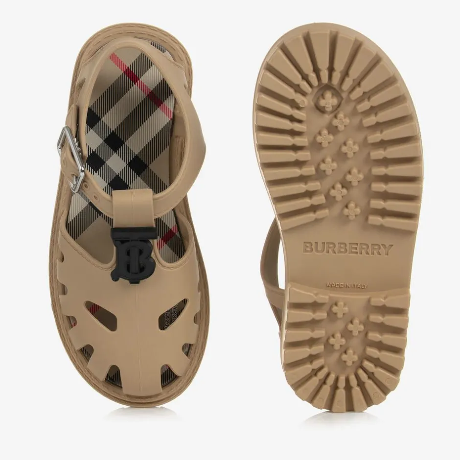 Burberry Beige TB Monogram Jelly Shoes Best