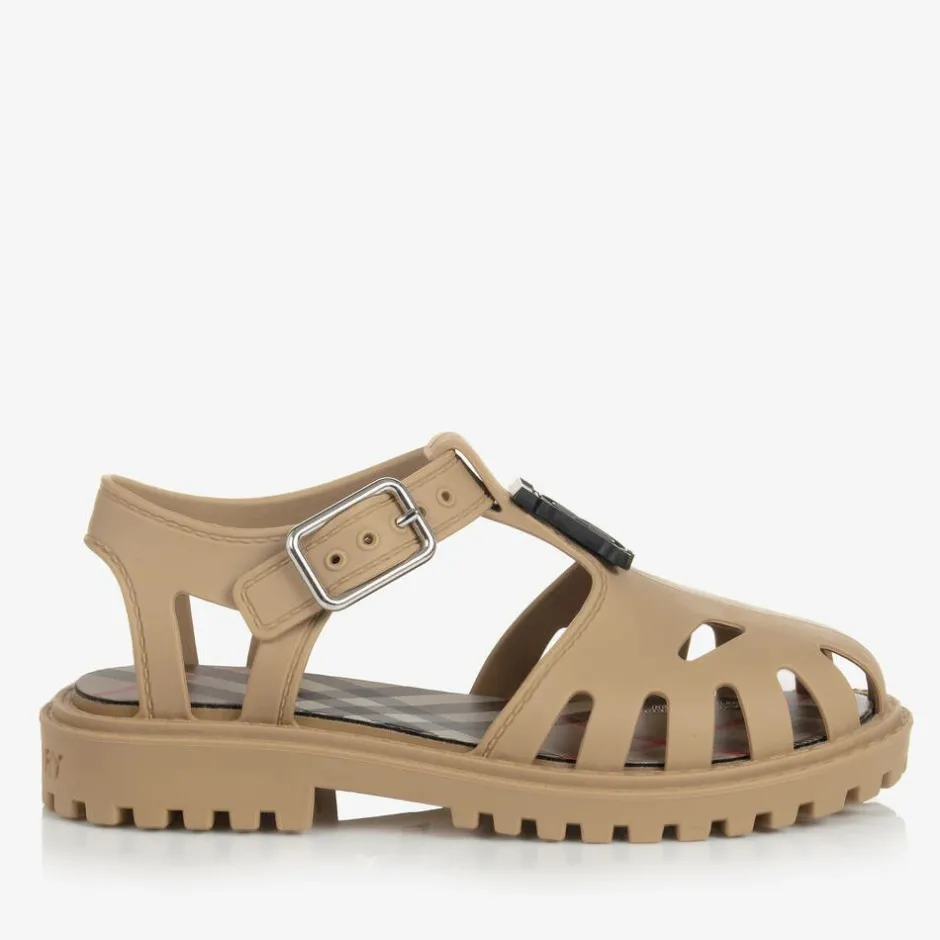 Burberry Beige TB Monogram Jelly Shoes Best