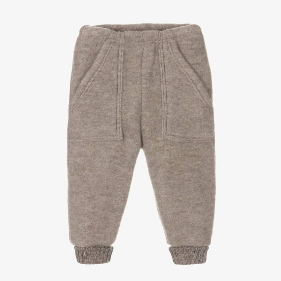 Joha Beige Thermal Wool Joggers Discount