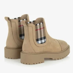 Burberry Beige Vintage Check Chelsea Boots Discount