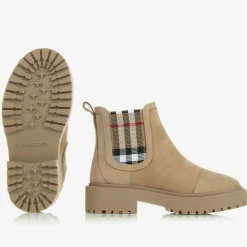Burberry Beige Vintage Check Chelsea Boots Discount