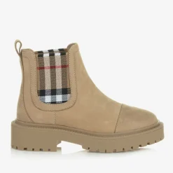 Burberry Beige Vintage Check Chelsea Boots Discount