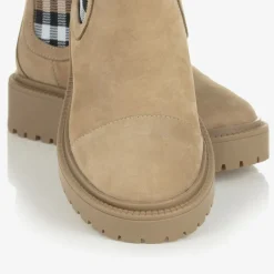 Burberry Beige Vintage Check Chelsea Boots Discount