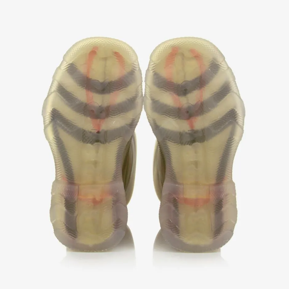 Burberry Beige Vintage Check Rain Boots Sale