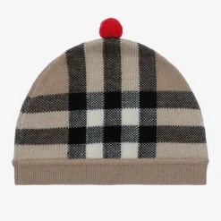 Burberry Beige Wool & Cashmere Baby Hat Hot