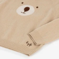 Il Gufo Beige Wool Knit Trouser Set Outlet