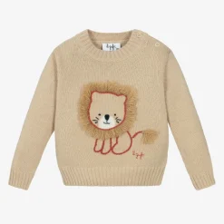 Il Gufo Beige Wool Lion Sweater Hot