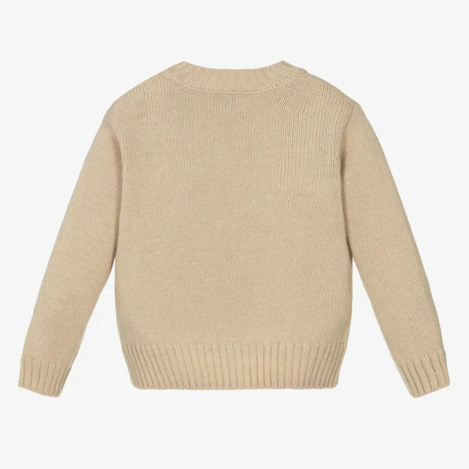 Il Gufo Beige Wool Lion Sweater Hot