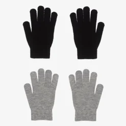 Molo Black & Grey Knitted Gloves (2 Pack) Clearance