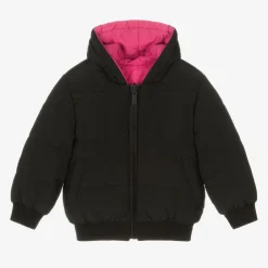DKNY Black & Pink Reversible Puffer Jacket Online