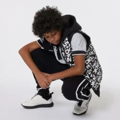 DKNY Black & White Reversible Hooded Gilet Sale