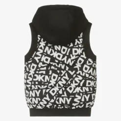 DKNY Black & White Reversible Hooded Gilet Sale