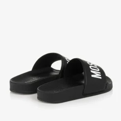 Moschino Kid-Teen Black & White Sliders Hot