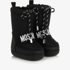 Moschino Kid-Teen Black & White Snow Boots Best