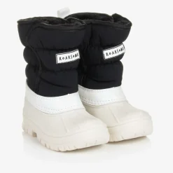 Roarsome Black & White Waterproof Snow Boots Outlet