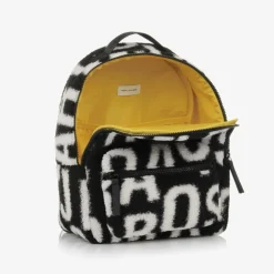 MARC JACOBS Black & White Sherpa Fleece Backpack (32cm) Outlet