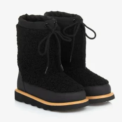 Age of Innocence Black Bouclé Fleece Snow Boot Outlet