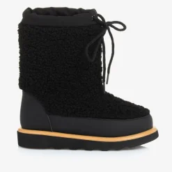 Age of Innocence Black Bouclé Fleece Snow Boot Outlet