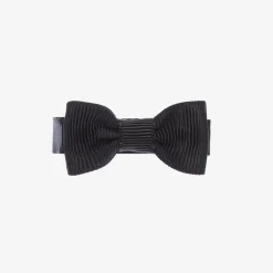 Peach Ribbons Black Bow Hair Clip (5cm) New