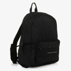 Tommy Hilfiger Black Canvas Backpack (37cm) New