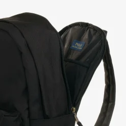 Ralph Lauren Black Canvas Pony Logo Backpack (45cm) New