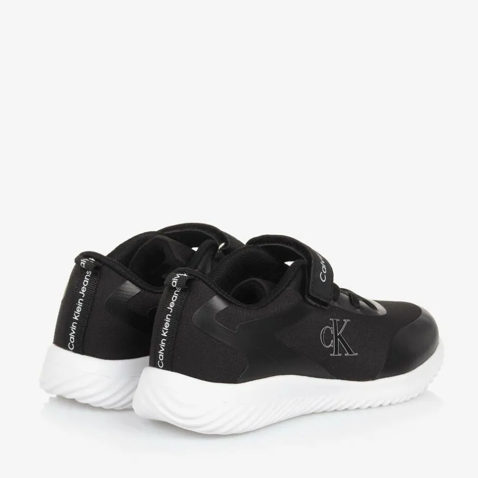 Calvin Klein Black Canvas Trainers Discount