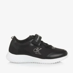 Calvin Klein Black Canvas Trainers Discount