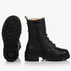 Gucci Black Chunky Leather Boots Clearance