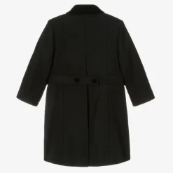 Ancar Black Classic Wool Coat New