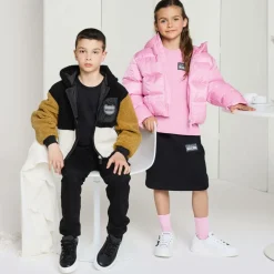 Moschino Kid-Teen Black Colourblock Fleece Jacket Best
