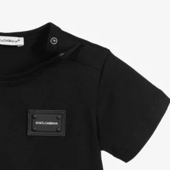 Dolce amp; Gabbana Black Cotton Baby T-Shirt Clearance