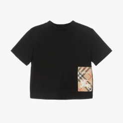 Burberry Black Cotton Baby T-Shirt Online