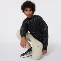 DKNY Black Cotton Jacquard Sweatshirt Online