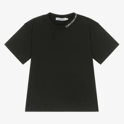 Calvin Klein Black Cotton Jersey T-Shirt Hot