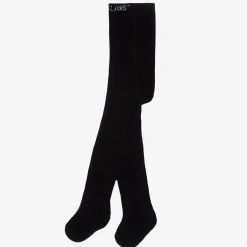 Country Kids Black Cotton Knitted Tights Hot