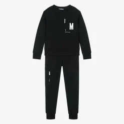 Moschino Kid-Teen Black Cotton M Logo Tracksuit Clearance