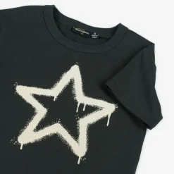 Rock Your Baby Black Cotton Star T-Shirt New